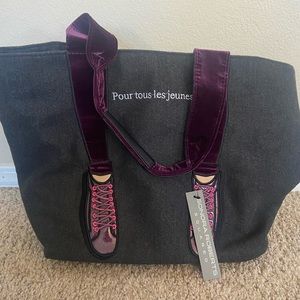 Sondra Roberts Squared Flannel Tote Bag NWT